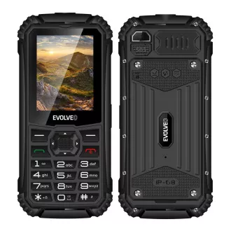EVOLVEO StrongPhone Q1, IP68 otporan Dual SIM telefon, 2.4" LCD, 1800mAh, crni