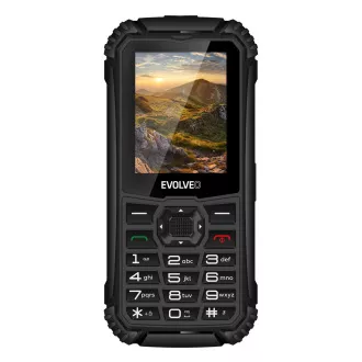 EVOLVEO StrongPhone Q1, IP68 otporan Dual SIM telefon, 2.4" LCD, 1800mAh, crni