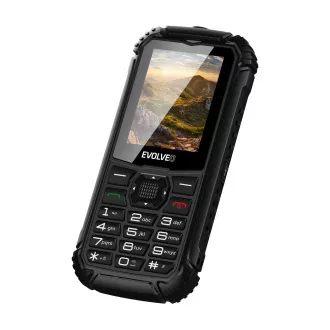 EVOLVEO StrongPhone Q1, IP68 otporan Dual SIM telefon, 2.4" LCD, 1800mAh, crni