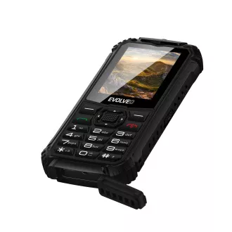 EVOLVEO StrongPhone Q1, IP68 otporan Dual SIM telefon, 2.4" LCD, 1800mAh, crni