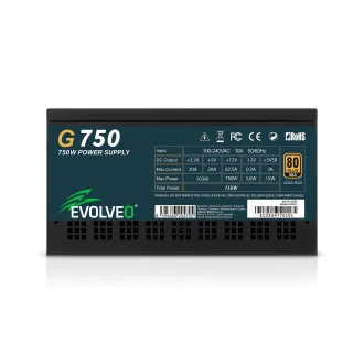 EVOLVEO G750, 750W, ATX3.1, 14cm, aPFC, 80+ZLATNO, 3GODINE RADA