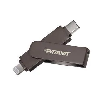 Patriot iLuxe Stick C MFi/256GB/USB 3.2/Lightning + USB-C/Crna Patriot iLuxe Stick C MFi/256GB/USB 3.2/Lightning + USB-C/Crna