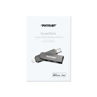 Patriot iLuxe Stick C MFi/256GB/USB 3.2/Lightning + USB-C/Crna Patriot iLuxe Stick C MFi/256GB/USB 3.2/Lightning + USB-C/Crna