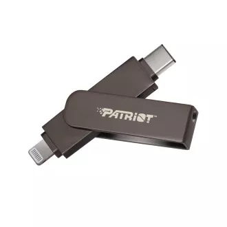 Patriot iLuxe Stick C MFi/512GB/USB 3.2/Lightning + USB-C/Crna