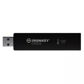 Kingston Ironkey D500S/32GB/USB 3.2/USB-A/Crna