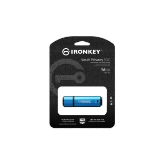 Kingston Ironkey Vault Privacy 50C/16GB/USB 3.2/USB-C/plava