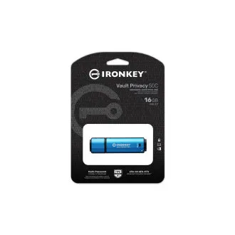 Kingston Ironkey Vault Privacy 50C/16GB/USB 3.2/USB-C/plava Kingston Ironkey Vault Privacy 50C/16GB/USB 3.2/USB-C/plava