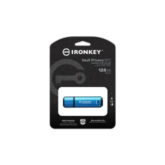 Kingston Ironkey Vault Privacy 50C/128GB/USB 3.2/USB-C/Plavi Kingston Ironkey Vault Privacy 50C/128GB/USB 3.2/USB-C/Plavi