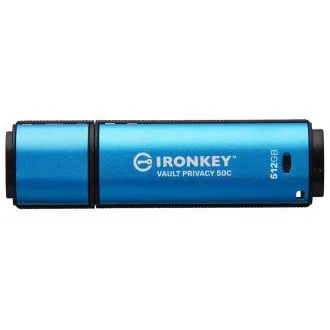 Kingston Ironkey Vault Privacy 50C/512GB/USB 3.2/USB-C/Plava Kingston Ironkey Vault Privacy 50C/512GB/USB 3.2/USB-C/Plava