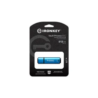Kingston Ironkey Vault Privacy 50C/512GB/USB 3.2/USB-C/Plava Kingston Ironkey Vault Privacy 50C/512GB/USB 3.2/USB-C/Plava