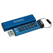 Kingston IronKey tipkovnica 200/64GB/USB 3.2/USB-A/plava