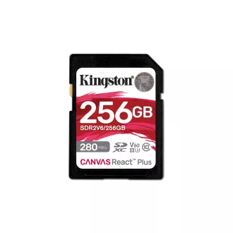 Kingston Canvas React Plus/SDHC/256GB/UHS-II U3​/Klasa 10