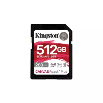Kingston Canvas React Plus/SDHC/512GB/UHS-II U3​/Klasa 10