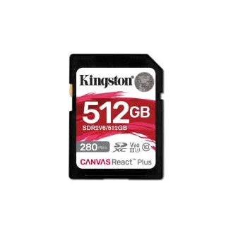 Kingston Canvas React Plus/SDXC/512GB/UHS-II U3 / Klasa 10 Kingston Canvas React Plus/SDXC/512GB/UHS-II U3 / Klasa 10