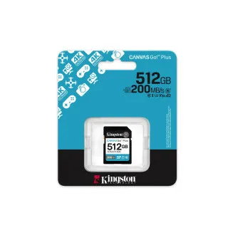 Kingston Canvas Go Plus/SDXC/512GB/UHS-I U3 / Klasa 10 Kingston Canvas Go Plus/SDXC/512GB/UHS-I U3 / Klasa 10