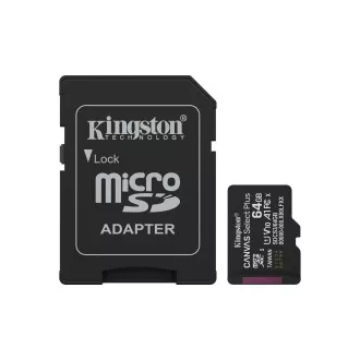 Kingston Canvas Select Plus/Micro SDXC/64GB/UHS-I U1 / Class 10/+ adapter
