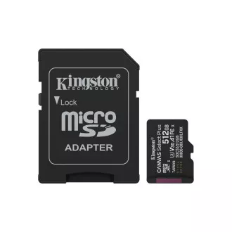 Kingston Canvas Select Plus/Micro SDXC/512GB/UHS-I U3 / Class 10/+ adapter