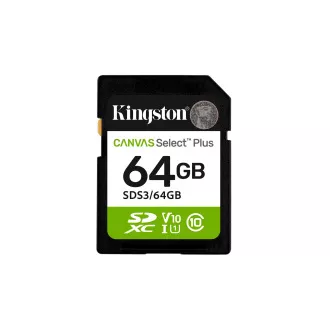 Kingston Canvas Select Plus/SDXC/64GB/UHS-I U1 / Klasa 10