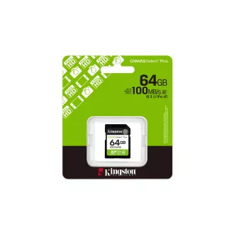 Kingston Canvas Select Plus/SDXC/64GB/UHS-I U1 / Klasa 10
