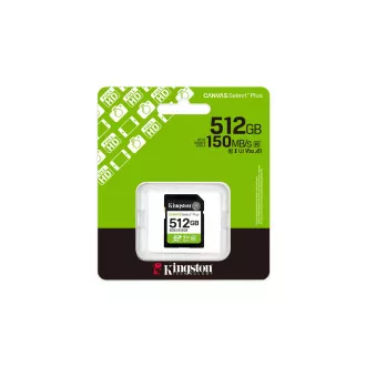 Kingston Canvas Select Plus/SDXC/512GB/UHS-I U3 / Klasa 10