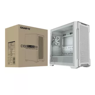 GIGABYTE C102 GLASS ICE/Midi Tower/Transpar./Bijela