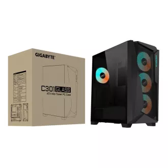 GIGABYTE C301 GLASS/Midi Tower/Transpar./Crna