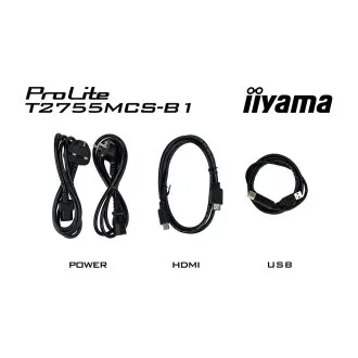 27" iiyama T2755MSC-B1: IPS, FHD, PCAP, web kamera 27" iiyama T2755MSC-B1: IPS, FHD, PCAP, web kamera