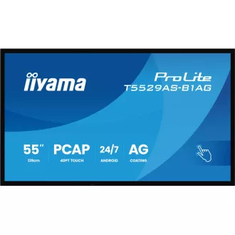 55" iiyama T5529AS-B1AG: IPS, 4K UHD, Android, 24/7