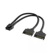 AKASA - Dvostruki SATA na 8-pinski CPU strujni adapterski kabel