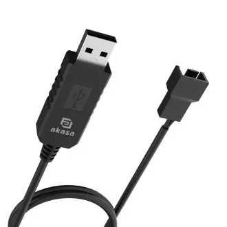 AKASA - Kabel za pretvaranje napona od 5 V do 12 V DC za USB na 3-pinski i 4-pinski PC ventilator AKASA - Kabel za pretvaranje napona od 5 V do 12 V DC za USB na 3-pinski i 4-pinski PC ventilator