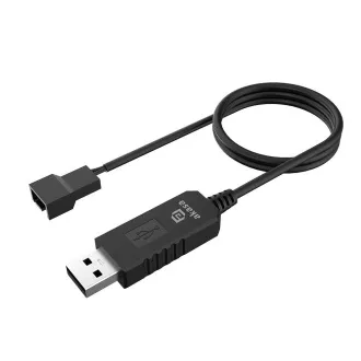 AKASA - Kabel za pretvaranje napona od 5 V do 12 V DC za USB na 3-pinski i 4-pinski PC ventilator AKASA - Kabel za pretvaranje napona od 5 V do 12 V DC za USB na 3-pinski i 4-pinski PC ventilator