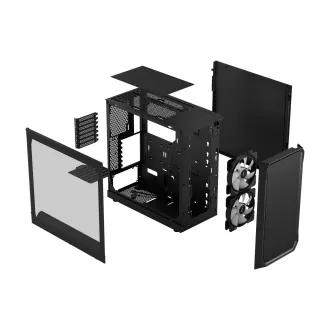 Fractal Design Focus 2 RGB Black TG Clear Tint/Midi Tower/Transpar./Crna