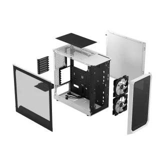 Fractal Design Focus 2 RGB White TG Clear Tint/Midi Tower/Transpar./Crno-bijelo