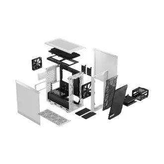Fractal Design Meshify 2 Mini White TG Clear Tint/Micro ATX/Transpar./White Fractal Design Meshify 2 Mini White TG Clear Tint/Micro ATX/Transpar./White