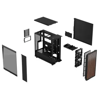 Fractal Design North ugljeno crna TG tamna/midi tower/prozirna/crna