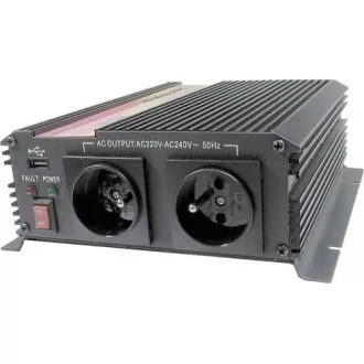 Pretvarač napona Carspa CAR1KU-12 12V/230V+USB 1000W, modificirani sinusni val