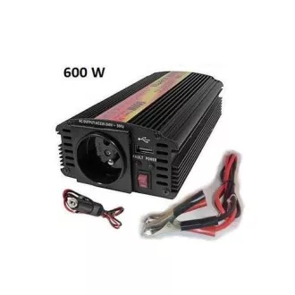 Pretvarač napona Carspa CAR600U-242 24V/230V+USB 600W, modificirani sinus Pretvarač napona Carspa CAR600U-242 24V/230V+USB 600W, modificirani sinus