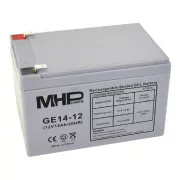 MHPower GE14-12 Gel baterija 12V/14Ah, Faston F2 - 6.3mm, Duboki ciklus