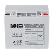 MHPower GE20-12 Gel baterija 12V/20Ah, terminal T1 - M5, duboki ciklus