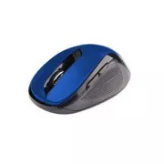 C-TECH miš WLM-02/Ergonomski/Optički/Za dešnjake/1600 DPI/Bežični USB/Crno-plavi