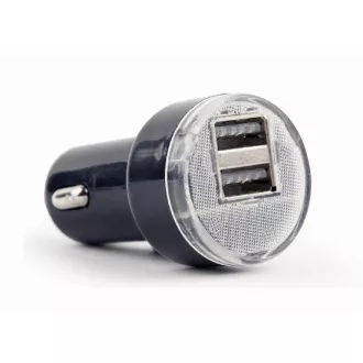 Gembird 2x USB auto punjač 2.1A, crni
