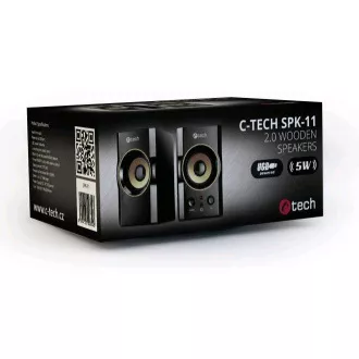 C-TECH SPK-11/Stereo/5W/Crna