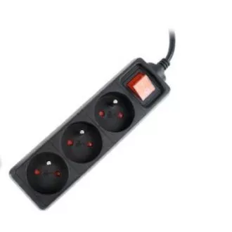 GEMBIRD produžni kabel 3FR/10A/C14, 0,6m, crni