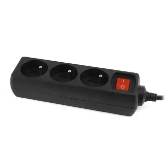 GEMBIRD produžni kabel 3FR/10A/C14, 0,6m, crni