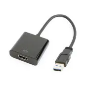 GEMBIRD Redukcija USB 3.0 - HDMI, M/Ž, 15cm, crna