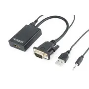 GEMBIRD VGA - HDMI redukcija, 0.15m, M/Ž