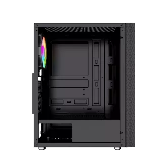 Gembird Computer Fornax 2500 ARGB/Midi Tower/Transpar./Crna