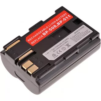 Baterija T6 Power Canon BP-508, BP-511, BP-511A, BP-512, BP-514, 1600mAh, 11.8Wh, smeđa
