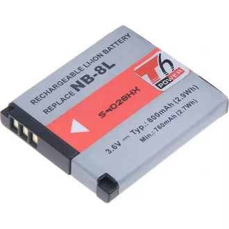 Baterija T6 power Canon NB-8L, 700mAh, crna