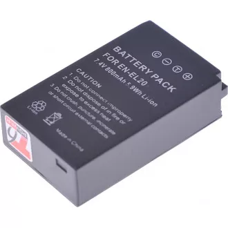 Baterija T6 power Nikon EN-EL20, EN-EL20a, 800mAh, 5.9Wh, crna